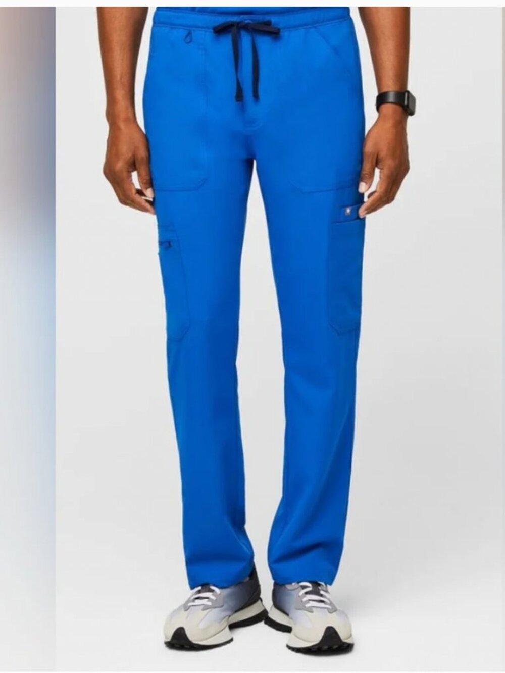 Figs Cairo men's straight leg scrub pants blue Sz M